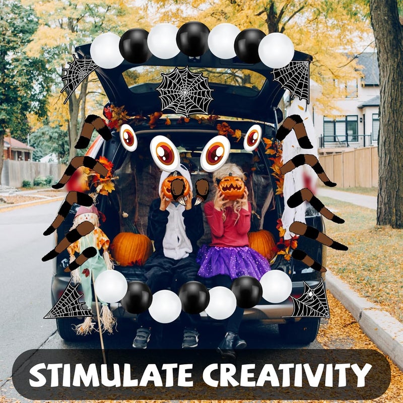 FUSOTO Halloween Trunk or Treat Car Decorations Kit, Scary Trunk or Treat Decorations for SUV, Halloween Truck Decor with Monster Large Eyes, Fangs, Halloween Decor for Car SUV Garage Door - Image 2